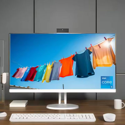 جهاز كمبيوتر OEM All-In-One، شاشة FHD بطول 23.8 بوصة، Intel Core I3/I5/I7، 16GB ذاكرة الوصول العشوائي، 1TB SSD، كاميرا ويب، WiFi، Window10، Home/Business، أبيض
