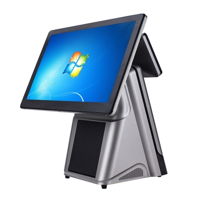 15.6 بوصة i5 8+256 جيجابايت ماكينة تسجيل المدفوعات النقدية، نظام تشغيل Windows 10، شاشة لمس سعوية، شاشة POS مدمجة مع طابعة حرارية للمطعم